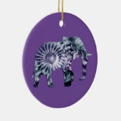 Décoration En Céramique Bien-être animal - Silhouette éléphante Fractale 2 (Droite)