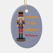 Décoration En Céramique Bienvenue à la nuthouse drôle Nutcracker Noël (Dos)