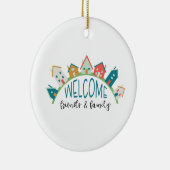Décoration En Céramique Bienvenue amis et famille (Droite)
