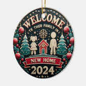 DÉCORATION EN CÉRAMIQUE BIENVENUE NOUVELLE MAISON (Gauche)