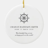 Décoration En Céramique Bienvenue Photo bébé (Dos)