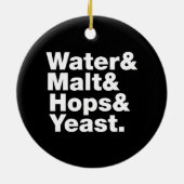Décoration En Céramique Bière = Eau & Malt & Hops & Yeast. (Dos)