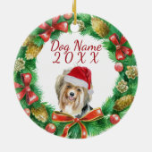 Décoration En Céramique Biewer Terrier Chien Joyeux Noël (Dos)