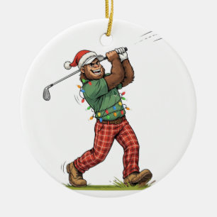 Décoration En Céramique Bigfoot Sasquatch Golf Noël 2026 Vacances
