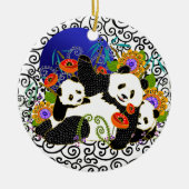 DÉCORATION EN CÉRAMIQUE BINDI PANDA FAMILLE ORNAMENT (Devant)