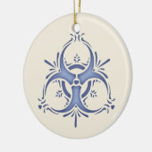 Décoration En Céramique Biohazard bleu de Delft (Gauche)