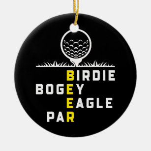 Décoration En Céramique Birdie Bogey Eagle Par Beer Golfers Funny Golf