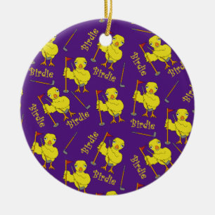 Décoration En Céramique Birdie Golfer Chick