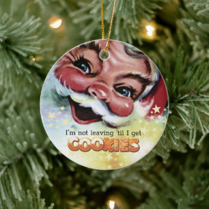 Décoration En Céramique Biscuits de Noël déplaisants amusants de Père Noël
