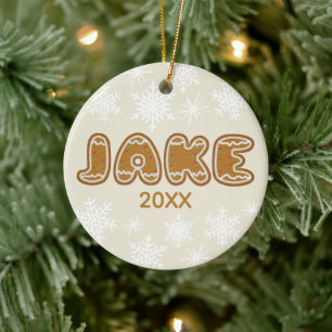 Décoration En Céramique Biscuits de Noël en pain d'épices personnalisés av