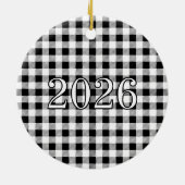 Décoration En Céramique Bison Plaid Black White Fall (Dos)