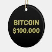Décoration En Céramique Bitcoin 100000 Célébration (Gauche)