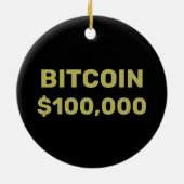 Décoration En Céramique Bitcoin 100000 Célébration (Dos)