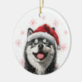 Décoration En Céramique Black Akita Dog Christmas Personalized (Gauche)