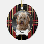 Décoration En Céramique Black Gold Plaid Personnalisé Animaux de compagnie (Gauche)