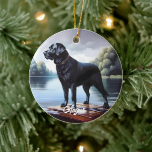 Décoration En Céramique Black Lab et lac
