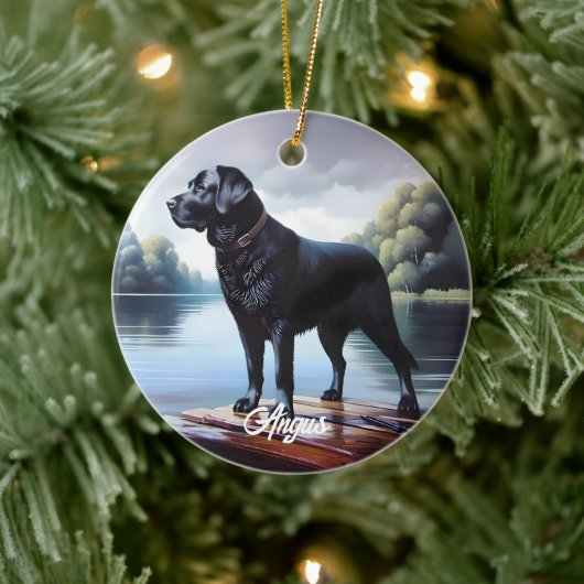 Décoration En Céramique Black Lab et lac (Arbre)