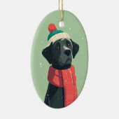 Décoration En Céramique Black Lab Holiday Keepsake (Droite)