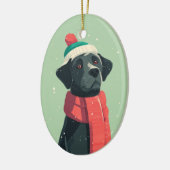 Décoration En Céramique Black Lab Holiday Keepsake (Gauche)