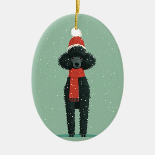 Décoration En Céramique Black Poodle Holiday Keepsake (Devant)