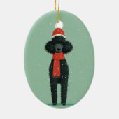 Décoration En Céramique Black Poodle Holiday Keepsake (Dos)