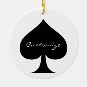 Décoration En Céramique Black Queen of Spades