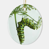 Décoration En Céramique Black Swallowtail Caterpillar mangeant du persil (Gauche)