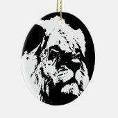 Décoration En Céramique Black & white lion pop art (Droite)