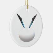 DÉCORATION EN CÉRAMIQUE BLANC GLOBE DESIGN ART MODERNE MOINS EST PLUS (Droite)