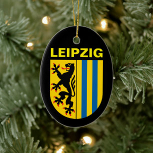 Décoration En Céramique Blason de Leipzig, Allemagne