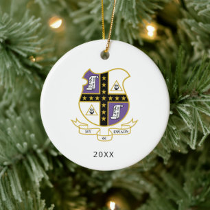 Décoration En Céramique Blason de Mu Phi Epsilon