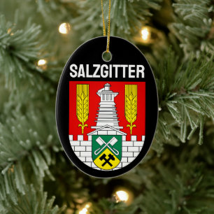 Décoration En Céramique Blason de Salzgitter, Allemagne