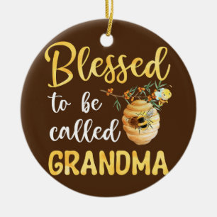 Décoration En Céramique Blessed To Be Called Grandma Cute Bee Mother's
