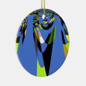 Décoration En Céramique Bleu Africain Tribal Motif Motif Art Imprimer (Droite)