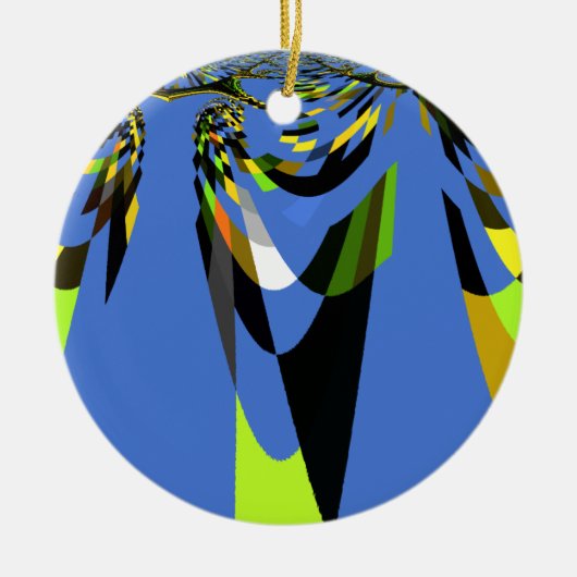 Décoration En Céramique Bleu Africain Tribal Motif Motif Art Imprimer (Devant)