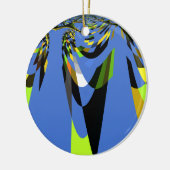 Décoration En Céramique Bleu Africain Tribal Motif Motif Art Imprimer (Gauche)