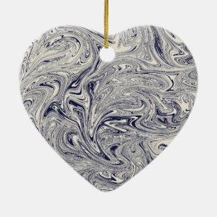 Décoration En Céramique Bleu élégant et Marbre blanc