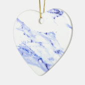 Décoration En Céramique Bleu élégant moderne, Marbre blanc motif en granit (Gauche)