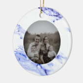 Décoration En Céramique Bleu et Marbre blanc (Gauche)