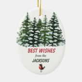 Décoration En Céramique Bleu hiver Gnome Vacances (Dos)