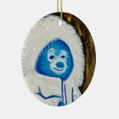 Décoration En Céramique Bleu mignon et blanc Yeti doux Pastel peint (Droite)