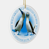 Décoration En Céramique Bleu Pied Booby Oiseaux Galapagos Îles Souvenir (Droite)