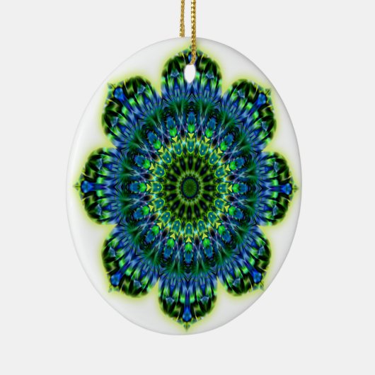 Décoration En Céramique bleu vert mandala (Droite)