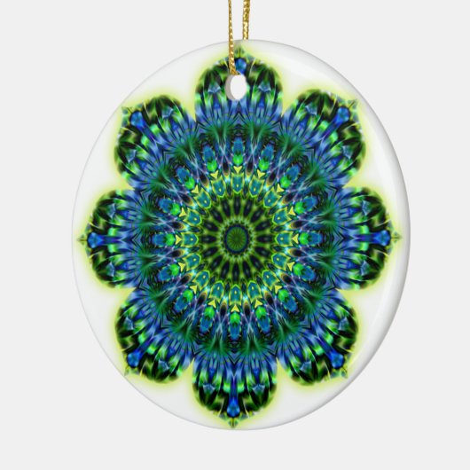 Décoration En Céramique bleu vert mandala (Gauche)