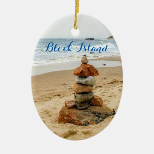 Décoration En Céramique Block Island Stone Cairn Ornament (Devant)