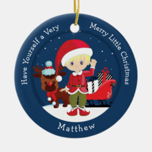 Décoration En Céramique Blonde Boy Elf