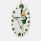 Décoration En Céramique Blonde Pom Squad vert et blanc (Droite)