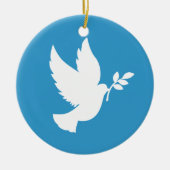 Décoration En Céramique Blue and White Peace Dove (Devant)