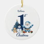 Décoration En Céramique Blue Boy First Christmas  (Devant)