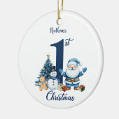 Décoration En Céramique Blue Boy First Christmas  (Gauche)